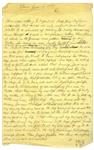 Moe Howards Handwritten Manuscript Created for His Autobiography -- Moe Writes that His Dad Said He Was a shriveled up monkey When He Was Born & How Moe Was Afraid Hed Be an Ugly Duckling
